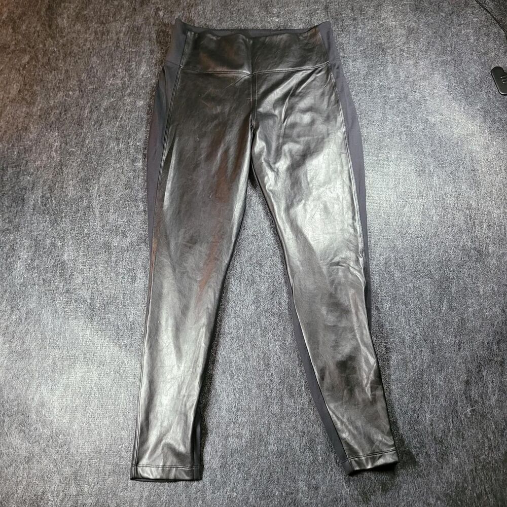 Athleta Women's Black and Silver Leggings